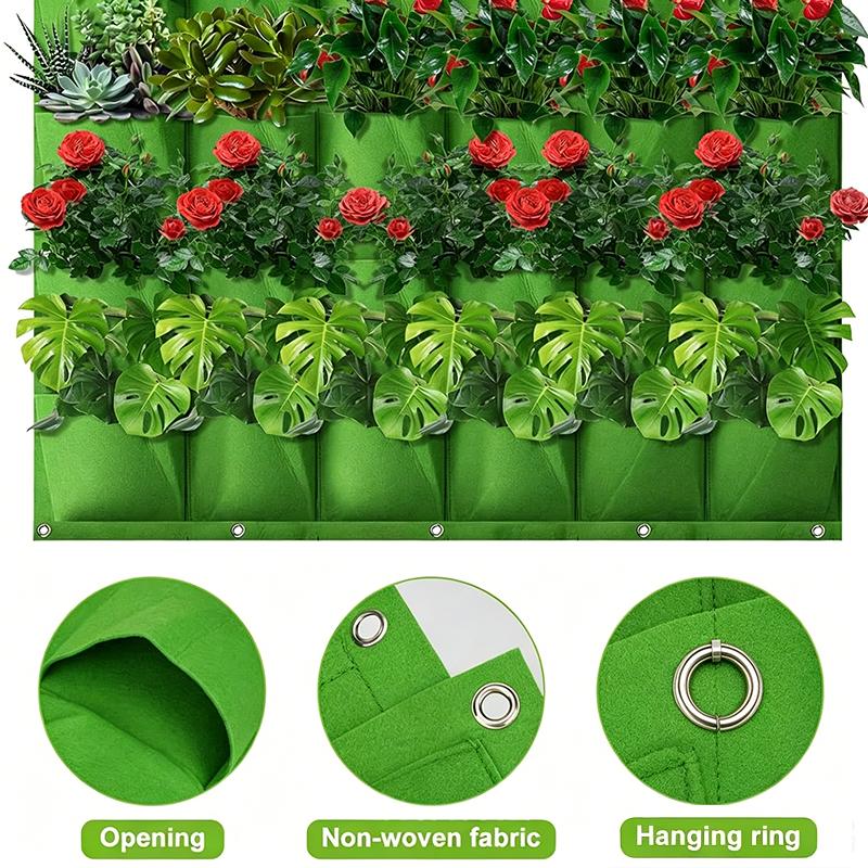 🌟Wall Hanging Pockets Planting - Agriculture Vertical Farming のレビューと価格