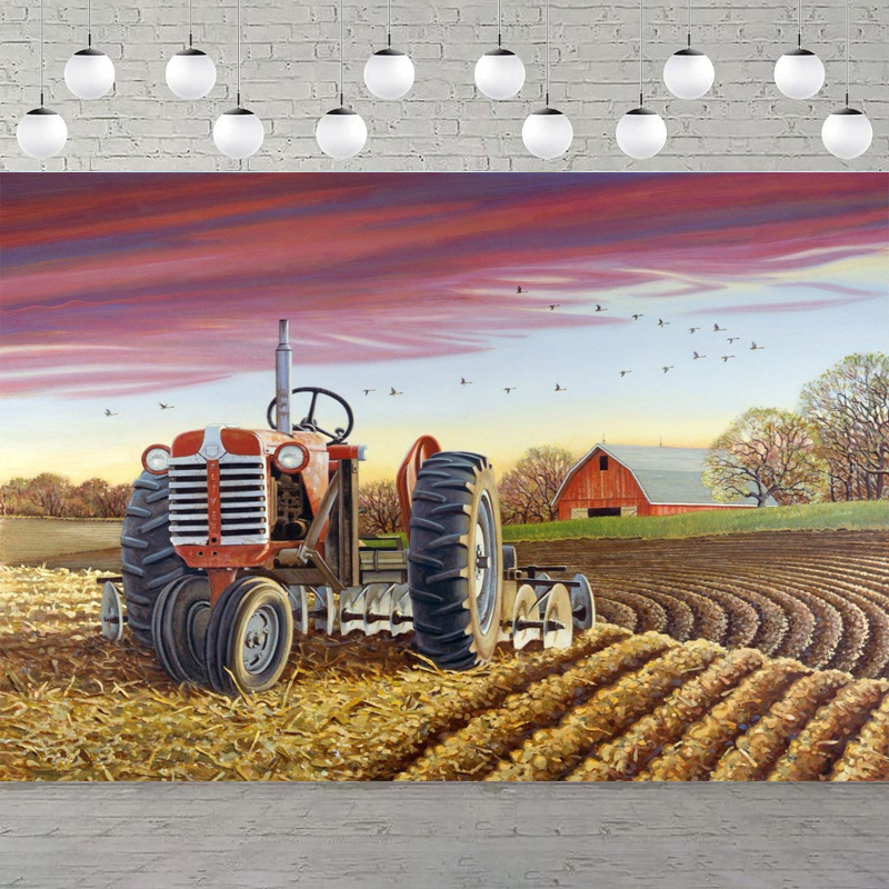 Photography Backdrop Busy Farm - Agriculture Farming Background のレビューと価格