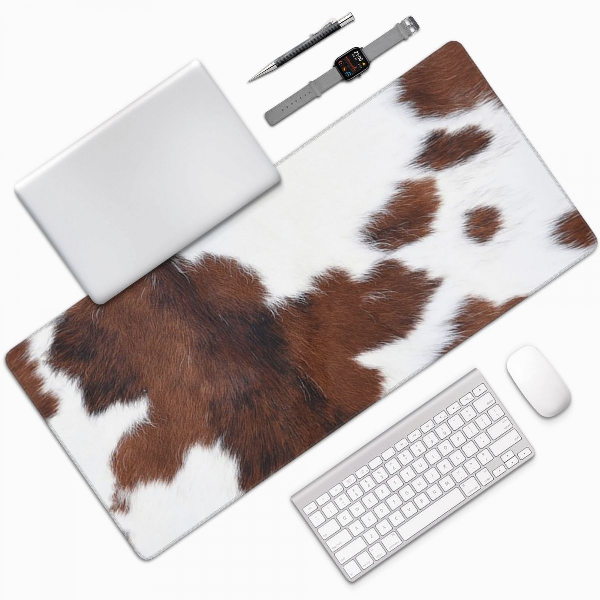 Large Mouse Pad Cow Skin Patte - Cow Mat Rubber のレビューと価格