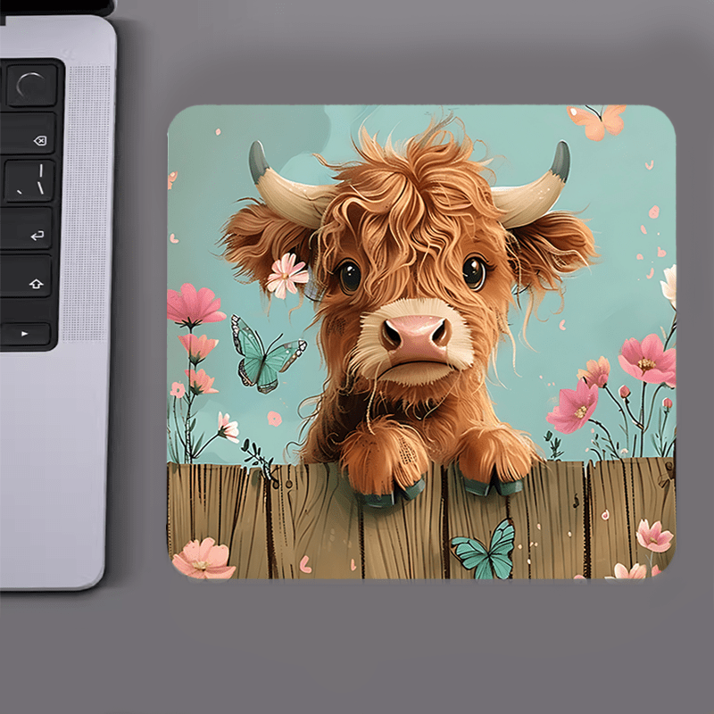 Brand Cute Highland Cow Mouse  - Cow Mat Rubber のレビューと価格