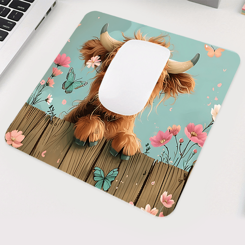 Brand Cute Highland Cow Mouse  - Cow Mat Rubber のレビューと価格