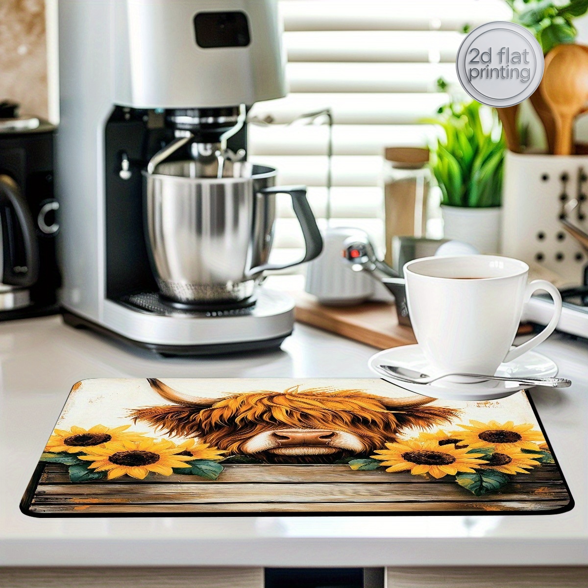 1pc Decorative Dish Drying Mat - Cow Mat Rubber のレビューと価格