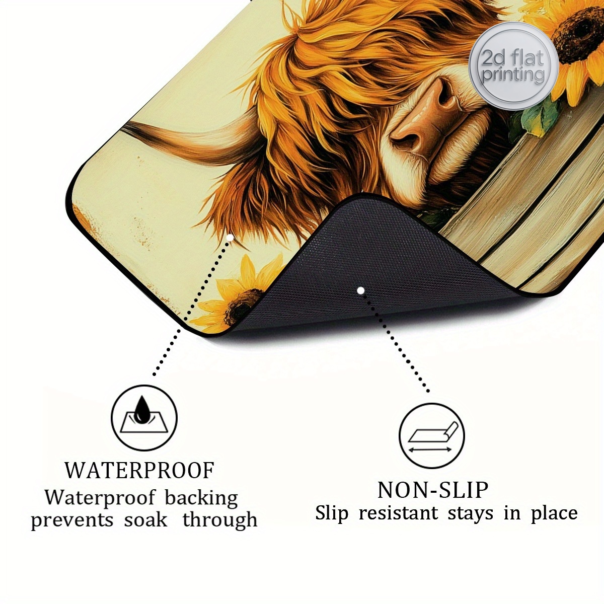1pc Decorative Dish Drying Mat - Cow Mat Rubber のレビューと価格