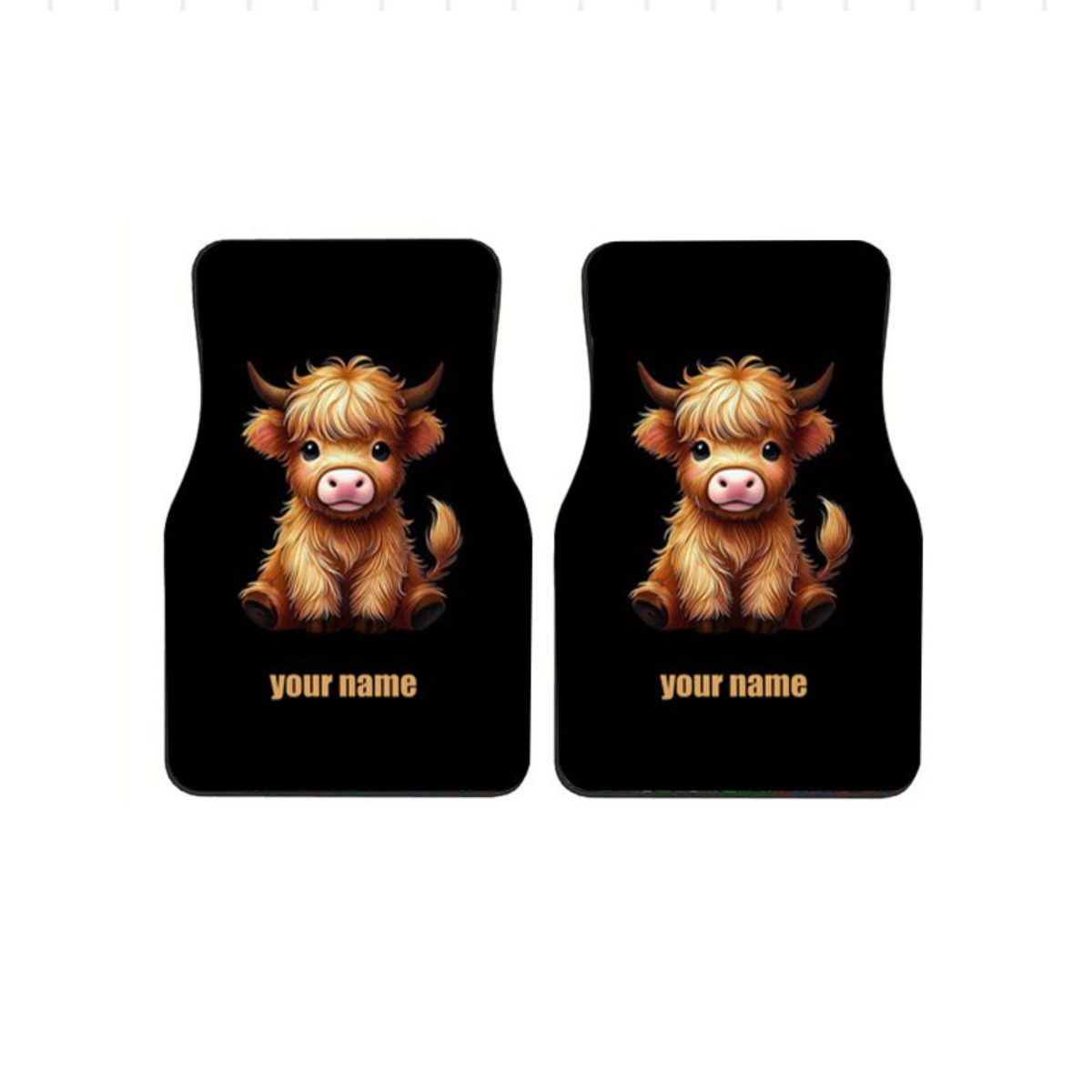 Universal 4 Pcs Car Floor Mats - Cow Mat Rubber のレビューと価格