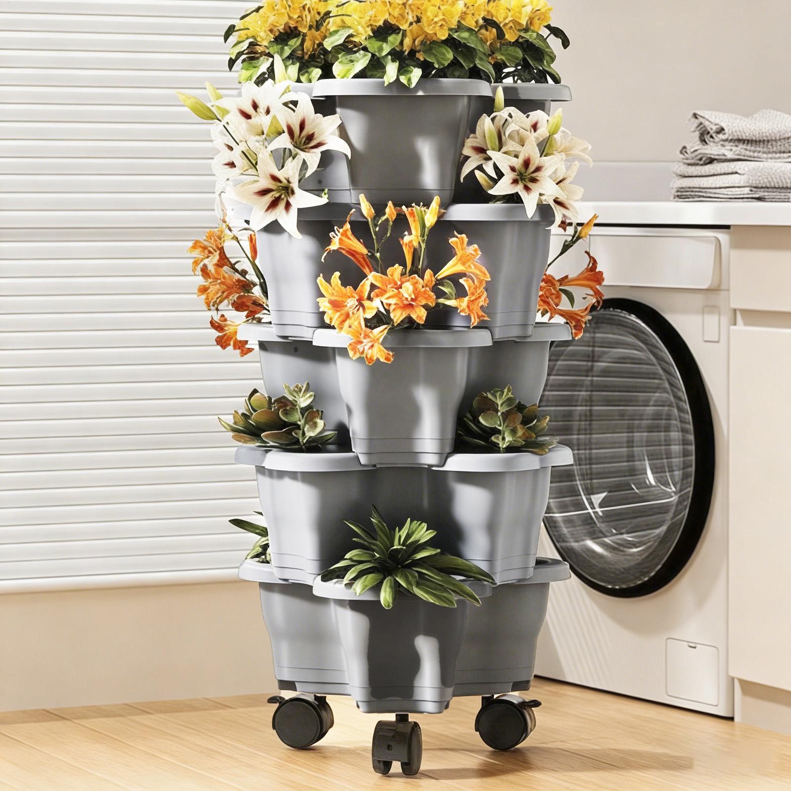 6-Tier Plastic Stackable Verti - Agriculture Vertical Farming のレビューと価格