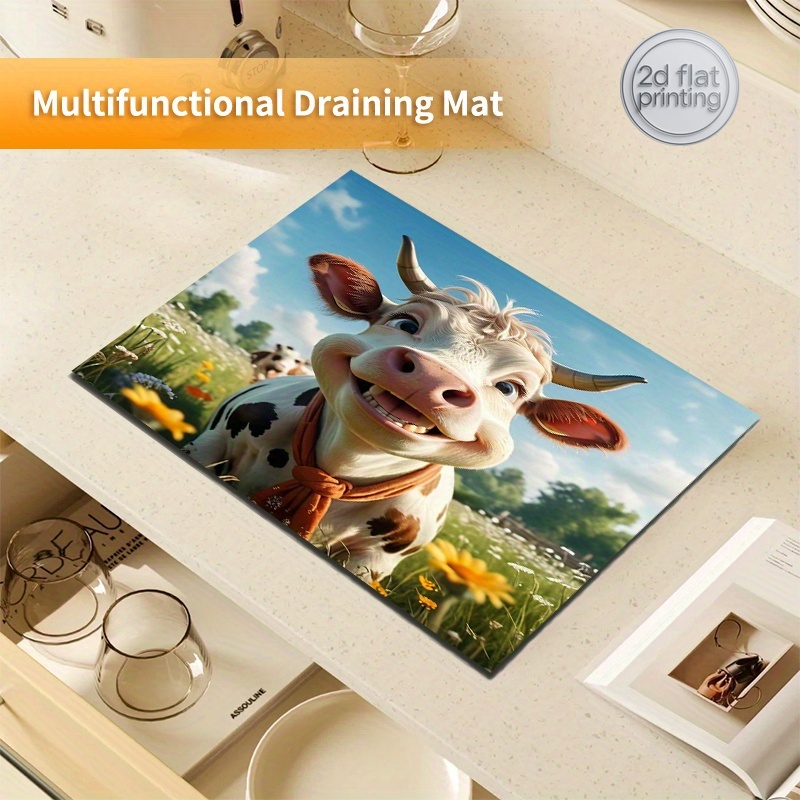 2D Flat Printing 1pc Cow Print - Cow Mat Rubber のレビューと価格