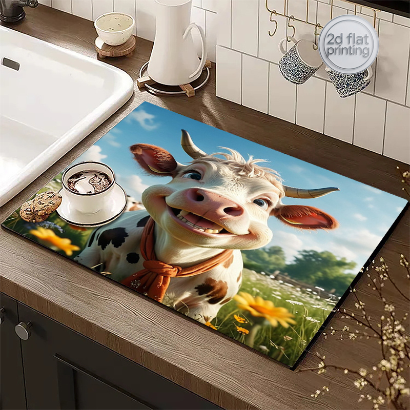 2D Flat Printing 1pc Cow Print - Cow Mat Rubber のレビューと価格