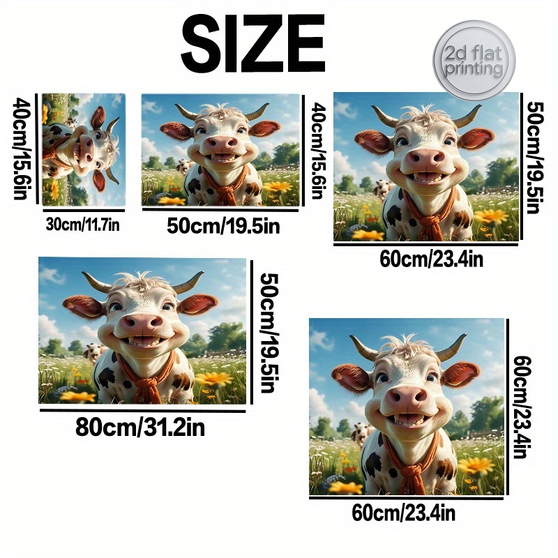 2D Flat Printing 1pc Cow Print - Cow Mat Rubber のレビューと価格